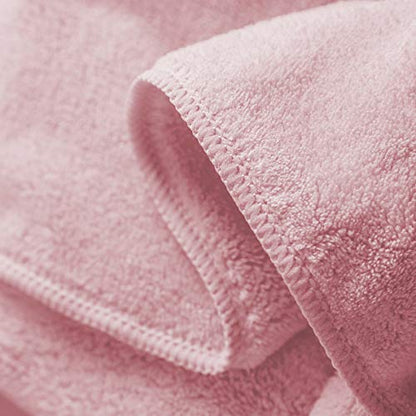 Xinrjojo 1 Bath Towel 2 Washcloths and 1 Hand Towel, 4 Piece Microfiber Quick Dry Super Soft Plush Highly Absorbent Towels Set - Pink - color: Pink