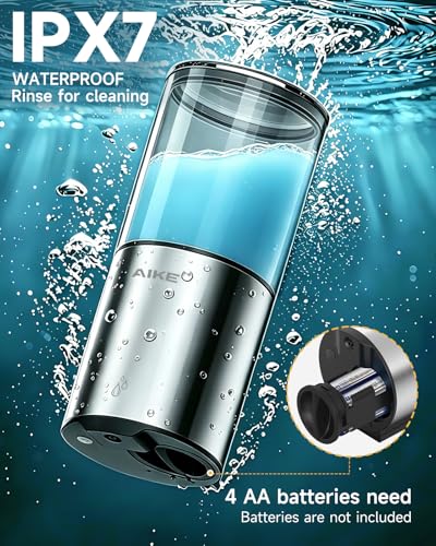 AIKE Automatic Soap Dispenser IPX7 Waterproof 13.5oz Polished Finish | No-Drill and Screws for Mounting,Space Saving,Adjustable 5 Levels Precise Dispense for Bathroom,Easy Refill Wide Opening - color: Polished Stainless Steel
