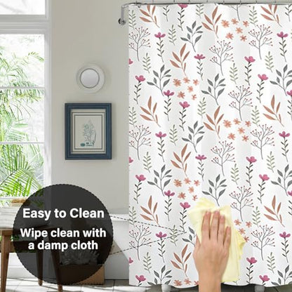 Plastic Shower Liner - Premium EVA 6G Thickened Shower Curtain Liner with Rustproof Grommets and 3 Weighted Magnets, Waterproof Shower Curtain for Bathroom(Bouquet, 72”*72”) - color: Bouquet, size: 72”*72”