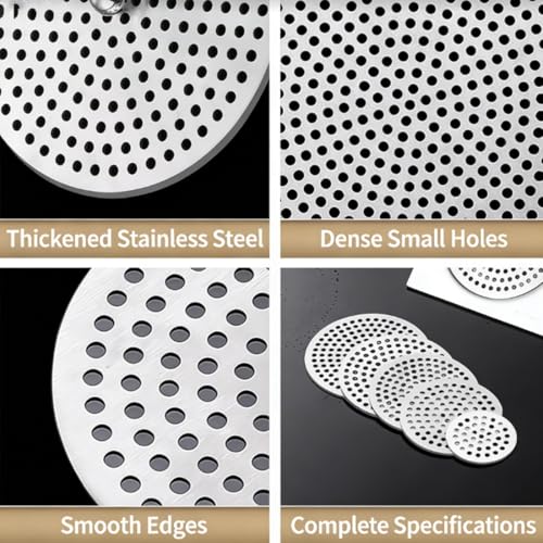 Square Shower Floor Drain, Bathroom Tile Insert Drain, Floor Drainer Strainer Cover, Anti-Clogging Shower Drain for Bathroom, Kitchen, Washroom Garden Leaf Guard(8.6cm) - size: 8.6cm