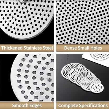 Square Shower Floor Drain, Bathroom Tile Insert Drain, Floor Drainer Strainer Cover, Anti-Clogging Shower Drain for Bathroom, Kitchen, Washroom Garden Leaf Guard(8.6cm) - size: 8.6cm