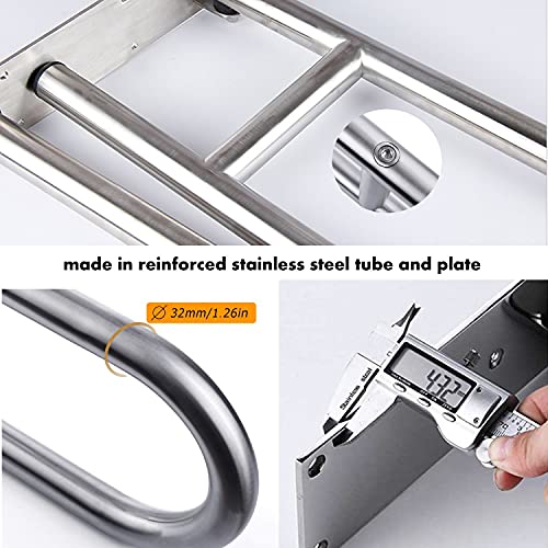 Handicap Grab Bars, Flip Up Toilet Grab Bar, Wall Mount Handicap Grab Rails, 23.6 Inch Stainless Steel Bathroom Shower Safety Bars Provide Safety Assist Grab for Pregnant Woman Elderly Disabled - size: 23.6"