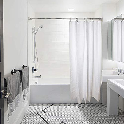 HK1SS Deco Flat Double Roller Shower Curtain Hooks; Chrome - color: Chrome