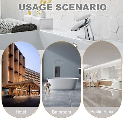 Chrome Waterfall Bathroom Sink Faucet and Pop Up Drain Assembly - color: Chrome, size: Short Body