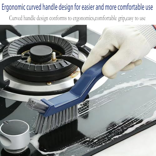 Crevice Cleaning Brush,2 Pack Multi-Purpose Hard Bristle Brushes for Deep Cleaning Kitchen, Bathroom, Grout, Sink, Cup, Teapot, Bottle, Blender, Corners, Tight Spaces