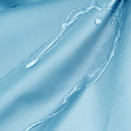 UFRIDAY Shower Curtain with Mesh Window, 72x72 inch Fabric Shower Curtain for Bathroom and Bathtubs,Machine Washable,Water Repellent,Hotel Quality,Light Blue - color: Light Blue, size: 72"W x 72"L (Pack of 1)
