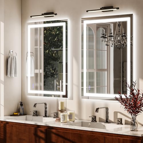 LED Bathroom Mirror 26 x 38 Inch - 3 Adjustable Modes | Lighted Smart Bathroom Vanity Mirror, Anti-fog, Memory Function, Tempered Glass, Wall Mounted Horizontally Vertically - size: 38"L x 26"W