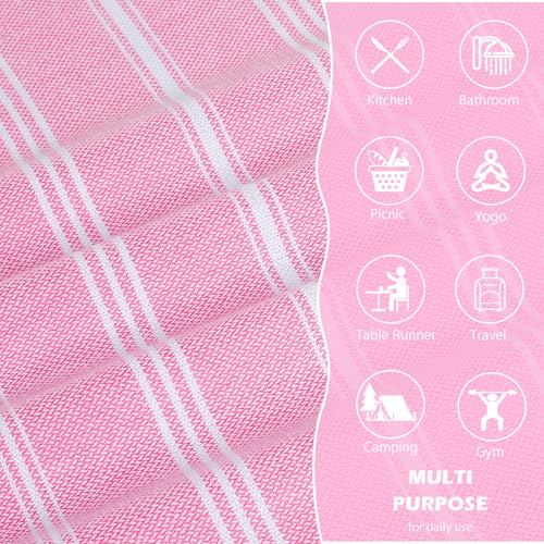 cabanana Hand Towels for Bathroom - 2-Pack,20x30 Inch-100% Cotton,Turkish Bathroom Hand Towels,Super Absorbent & Quick-Dry Soft for Bath, Kitchen, Spa, Face, Hair, Dishcloth (Pink) - color: Pink 20x30