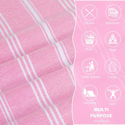 cabanana Hand Towels for Bathroom - 2-Pack,20x30 Inch-100% Cotton,Turkish Bathroom Hand Towels,Super Absorbent & Quick-Dry Soft for Bath, Kitchen, Spa, Face, Hair, Dishcloth (Pink) - color: Pink 20x30