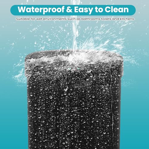 13 Gallon Automatic Kitchen Trash Can with Lid, Touchless Motion Sensor Garbage Can - Hygienic, Odor Control, Waterproof Waste Bin for Kitchen Bathroom Bedroom Office (50L), PP Plastic, Black - color: Black
