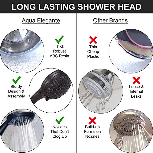 Luxury Handheld Shower Kit - 2.5 GPM - Oil-Rubbed Bronze | 6 Function High Pressure Removable Hand Held Showerhead with Hose and Mount, Easy Install for Boosting Low Water Flow Baths - color: Oil Rubbed Bronze, size: 2.5 GPM