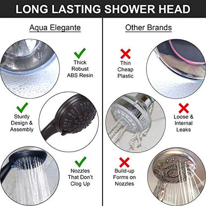 Luxury Handheld Shower Kit - 2.5 GPM - Oil-Rubbed Bronze | 6 Function High Pressure Removable Hand Held Showerhead with Hose and Mount, Easy Install for Boosting Low Water Flow Baths - color: Oil Rubbed Bronze, size: 2.5 GPM