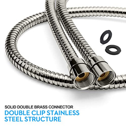 Blissland Shower Hose, 79 Inches Extra Long Stainless Steel Handheld Shower Head Hose with Brass Insert and Nut - Durable and Flexible(Brushed Nickel) - style: 79''Brushed Nickel