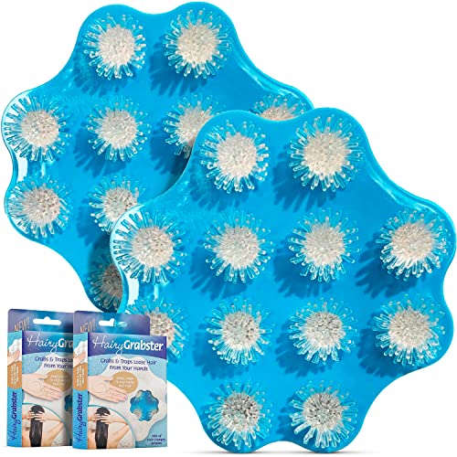 As Seen on Shark Tank Hair Shower Drain Hair Catcher, Hair Stopper Bathtub Drain Protector, & Catcher Drain Cover Alternative, Must-Haves HairyGrabster, 2 Pack, Blue - color: Blue, size: 2 Pack