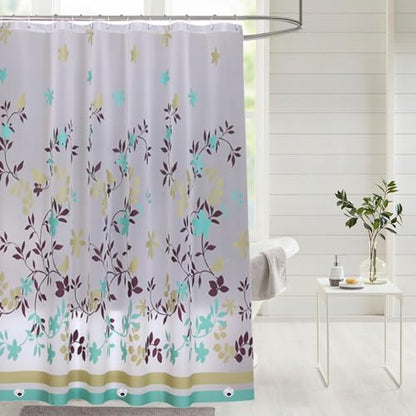 Plastic Shower Liner - Premium PEVA 4G Shower Curtain Liner with Rustproof Grommets and 3 Weighted Magnets, Waterproof Shower Curtains for Bathroom (Coffee Tree) - color: Coffee Tree, size: 71"W x 71"L (Pack of 1)