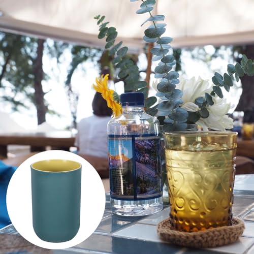 uxcell 2Pcs Plastic Drinking Cups, Double Color Unbreakable Reusable Bathroom Cup Mouthwash Cup Toothbrush Tumbler Holder, Dark Blue - color: Dark Blue