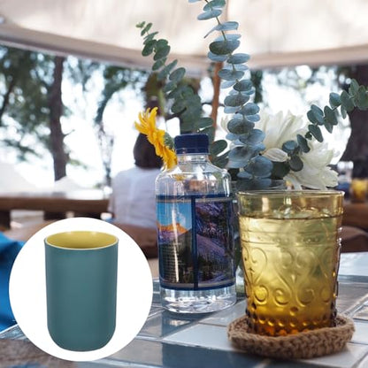 uxcell 2Pcs Plastic Drinking Cups, Double Color Unbreakable Reusable Bathroom Cup Mouthwash Cup Toothbrush Tumbler Holder, Dark Blue - color: Dark Blue