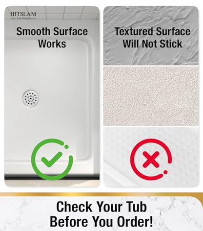 HITSLAM Square Shower Mat, Non Slip PVC Stall Mat, 24"x24", Blue | Power Grip Suction Cups, Center Drain Hole, Built-In Hanging Holes, Machine Washable Bathroom Floor Mat, Soft On Feet - color: Clear Blue