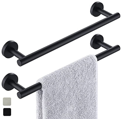 16 Inch Towel Bar 2 Pack for Bathroom 9/12/16/24/28/33 Inch Kitchen Hand Towel Holder Matted Black Stainless Steel 304 RUSTPROOF Wall Mount Towel Rod 2 of Pack (2, Matted Black, 16 Inch) - color: Matted Black, size: 16 Inch
