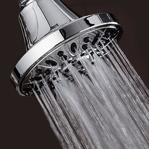 AquaDance Premium High Pressure 6-setting 4-Inch Shower Head for the Ultimate Shower Spa Experience! Officially Independently Tested to Meet Strict US Quality & Performance Standards – 1.8 GPM - color: Chrome, style: 1.8 Gallons Per Minute