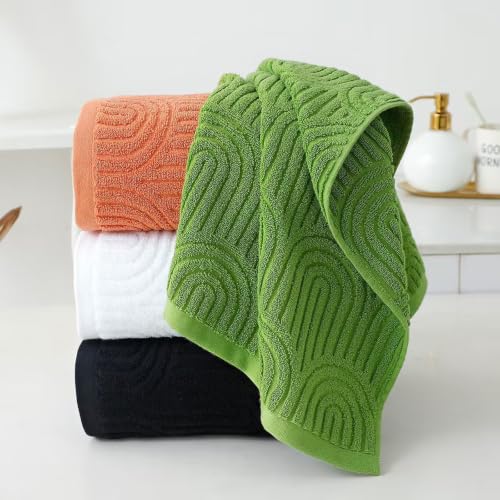Waffles Weave Bath Towel 40X70Cm High Absorbency for Gym Hotel and Home Use in 4 Color Rapiddry Hand Towel - color: Black