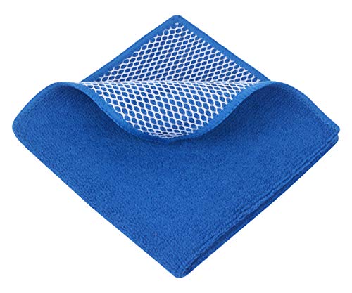 Dish Cloth for Washing Dishes Kitchen Washcloth Cleaning Cloth | 12x12inch 5pack Kitchen Towels Rags, Microfiber Cleaning Cloths, Wash Cloths with Poly Scour Side, Wholesale, Dark Blue - color: Dark Blue, size: 12inchx12inch 5pack