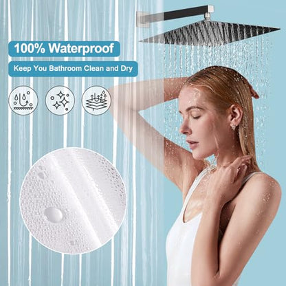 EurCross72 x 88 inch Long Shower Curtain Liner with 5 Magnets,Heavy & Clear | 88 inch Long Length PEVA Plastic Shower Curtain for Bathroom, See Through, Flexibility & PVC Free - color: Clear, size: 72"W x 88"L (Pack of 1)