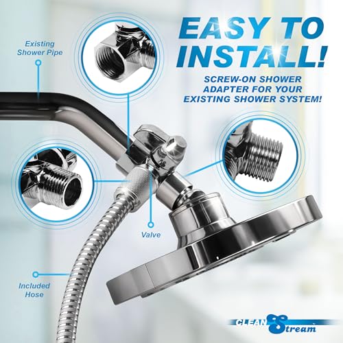 Cleanstream Shower Enema System with 6Foot Metal Hose, Dual Nozzle Set - color: Shower Enema System
