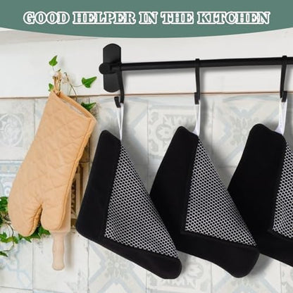 Dish Cloth for Washing Dishes Kitchen Washcloth Cleaning Cloth | 7.87x7.87inch 10pack Kitchen Towels Rags, Microfiber Cleaning Cloths, Wash Cloths with Poly Scour Side, Wholesale, Black - color: Black, size: 7.87inchx7.87inch 10pack