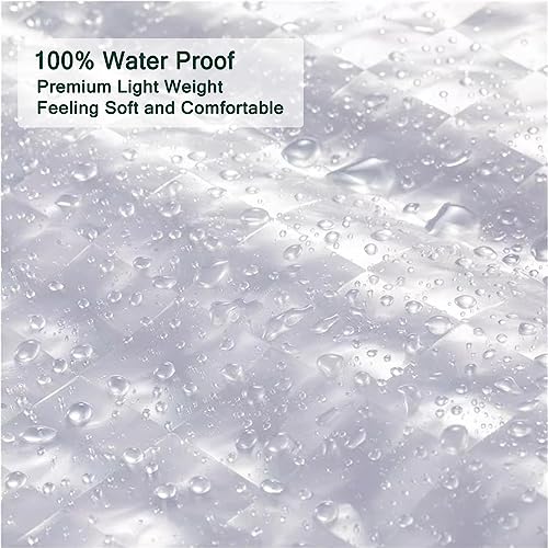 EVA Clear Shower Curtain Liner,3D Plastic 5G Shower Liners with 12 Rustproof Metal Grommets and Weighted Magnets, Waterproof Duty Shower Curtains for Shower Bathroom 72 x 72 - color: Square-clear