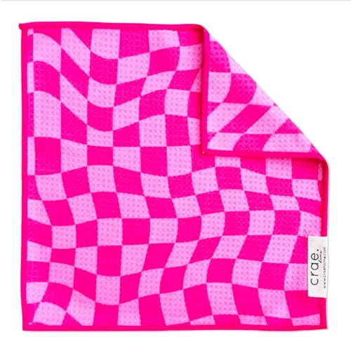 Double-Sided Microfiber Washcloths, Waffle Weave Kitchen Washcloths for Use | 12x12 Inch, Super Absorbent, Lint-Free, Fast Drying, For Cleaning Dishes, Cars & More, Durable & Soft, Pinkstir Towel Set Use - color: Pinkstir
