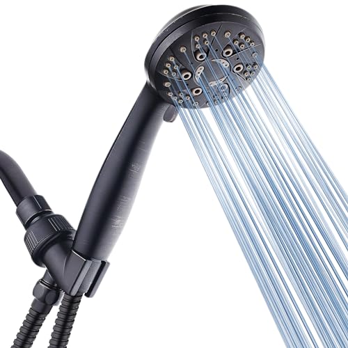 AquaDance High Pressure Luxury 6-mode Spiral Ergonomic Handheld Shower Head | Anti-clog Jets, Premium Stainless Steel Hose & Adjustable Bracket for the Ultimate Shower Spa Experience! / Bronze - color: Oil Rubbed Bronze, size: 2.5 Gallon Per Minute, style