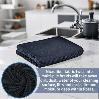 3 PCS Shiny Bath Drying Towel, Super Absorbent Bath Drying Towels Microfiber Cleaning Cloths for Shower Cars House Kitchen Camping, 15.75 x 11.8 Inch