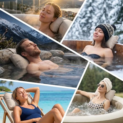 1-Pack Soft Pillow for hot tub, Clawfoot Tub & Chaise Lounge, Must Have Neck Pillow Bath Waterproof Essential Accessories for Big Soaking Tub, Patio recliner, Pool Lounger Chair, Fathers Day Dad Gifts - size: 1-Pack