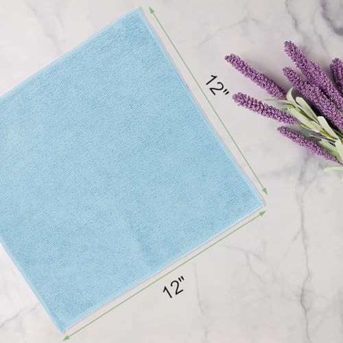 Washcloths Bulk 100 Pack Face Towels, Highly Soft Wash Cloths | Hand Towels, Fast Drying Multi-Purpose Microfiber Cleansing Cloths for Bathroom, Hotel, Spa, and Salon Blue (12" x 12") - color: Blue, size: 100Pack