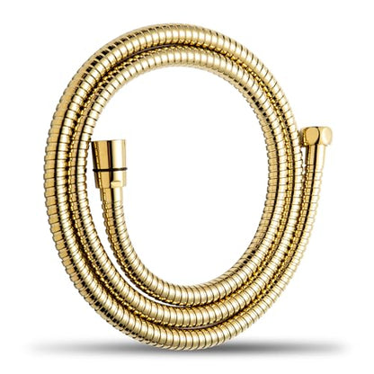 OFFO Shower Hose, 60 in Kink Free Stainless Steel Shower Hose Attachment Electroplating Handheld Shower Head Hose Flex Hoses Extension with Brass Insert & Nut for Pet Bathing Cleaning, Gold - color: Gold, size: 60 in