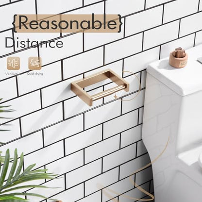 KOKOSIRI Toilet Paper Holder Spring Loaded Bathroom Toilet Roll Holder Wall Mount Champagne Bronze Stainless Steel B2011CPG - color: Champagne Bronze, size: Without Shelf