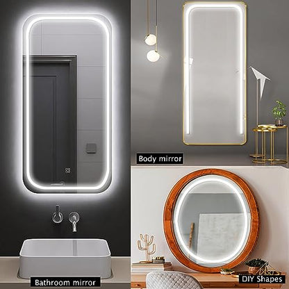 LED Vanity Mirror Lights, Hollywood Style Makeup Lighting, 10FT/6000K/Dimmable/12V Adapter/Self-Adhesive Strip Lights for Mirror, Lighting for Makeup Vanity Table & Bathroom Mirror - size: 10FT Vaniyt Light strip
