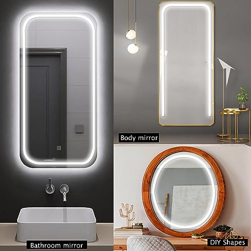 LED Vanity Mirror Lights, Hollywood Style Makeup Lighting, 6.6FT/6000K/Dimmable/12V Adapter/Self-Adhesive Strip Lights for Mirror, Lighting for Makeup Table & Bathroom - size: 6.6FT Vaniyt Light strip
