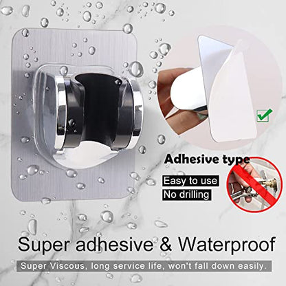 2 Pcs Adjustable Suction Cup Shower Head Holder Removable No Drill for Bath | Strong Suction, Punch-Free, Drill Free, Adhesive Suction Cup, For Shower Wand & Hose