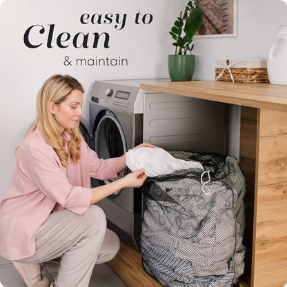 Handy Laundry Mesh XL Laundry Bag - Durable, Machine Washable with Secure Drawstring Closure - Perfect for College Dorms, Laundromats, Apartments (Black, Large 24" x 36") | XL 24x36 Mesh Laundry Bag, Secure Drawstring, Heavy Duty, Machine Washable, for De