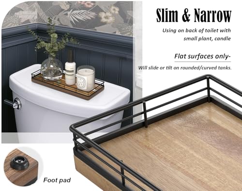 Acacia Wood Bathroom Vanity Tray, 11" L Small Countertop Tray for Dresser, Table, Kitchen Counter, Coffee Bar - color: Acacia, size: 11" x 4.3" x 1.5"
