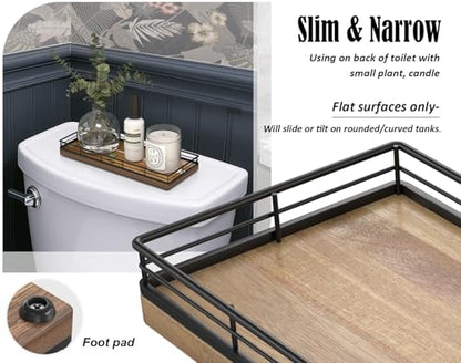 Acacia Wood Bathroom Vanity Tray, 11" L Small Countertop Tray for Dresser, Table, Kitchen Counter, Coffee Bar - color: Acacia, size: 11" x 4.3" x 1.5"