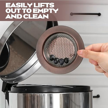 2 Pcs Sink Strainer Stainless Steel Kitchen Sink Drain Strainer Basket Cover Mesh Hair Food Catcher, Large Wide Rim of 4.4 Diameter(Oil Rubbed Bronze) - color: Oil Rubbed Bronze