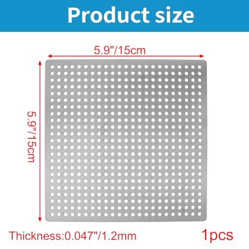 Square Drain Cover Grates, 5.9" x 5.9", 304 Stainless Steel | Drainage Grate Cover Replacement, Floor Drain Strainer, For Shower, Bathroom Floor, Balcony, and Outdoor Garden Drains - size: 5.9" x 5.9"