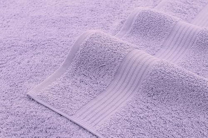American Veteran Towel, 100% Cotton Turkish 6 Piece Towel Set, Luxury Towels Set of 6 for Bathroom Essentials, 2 Bath Towel 2 Hand Towel 2 Washcloth, Lilac - color: Lilac, size: XL 6PC