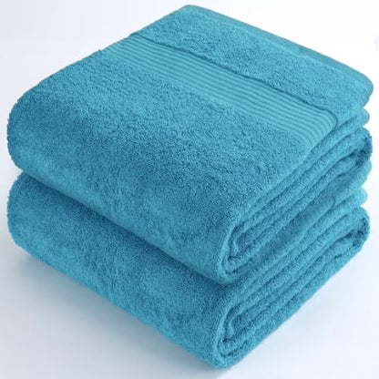 Cotton Paradise 100% Cotton Turkish Towel Set, Soft Absorbent Quick Dry, 2 Piece 35x70 Bath Sheet Set, Ocean Aqua - color: Ocean Aqua, size: 35"x70"