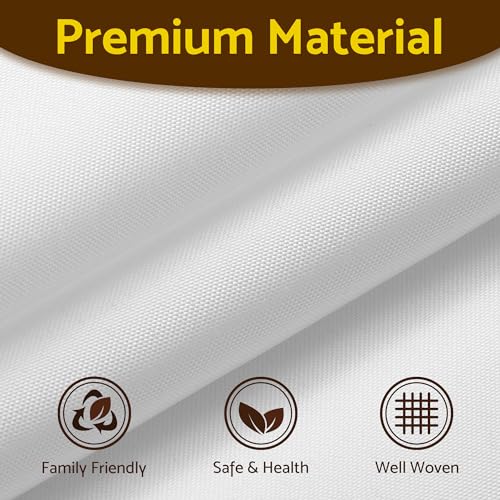 Barossa Design 70x54 Snap-in Shower Curtain Replacement Liner White | 2 Bottom Magnets, Fabric, Removable, Water Repellent, Machine Washable, Hotel Style, 70" W x 54" H Inner Liner - color: White, size: 70"W x 54"L (Pack of 1)