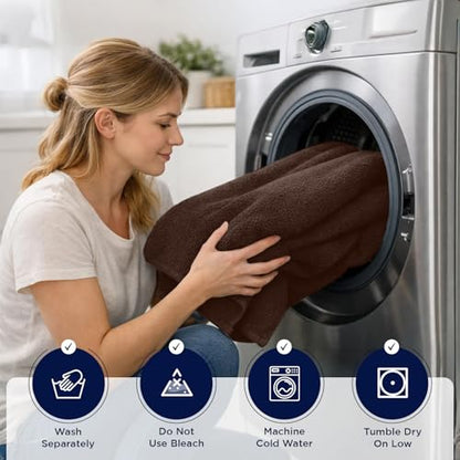 DAN River 2 Pack Bath Sheets Extra Large 35x70, Large Bath Towels for Adults, XL Oversized Heavy Duty Towel Set, 600 GSM 100% Ring Spun Cotton, Soft Quick Dry, Brown - color: Brown, size: Bath Sheet 35x70" (PK 2)