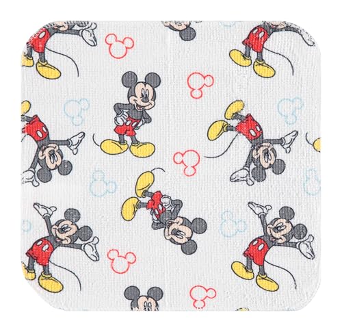 Disney Baby Washcloths 12 Pack – Ultra Soft Baby Wash Cloths, Lilo & Stitch (Stitch & Angel), Winnie the Pooh & Mickey Mouse, Absorbent Newborn Bath Essentials - color: Mickey Mouse